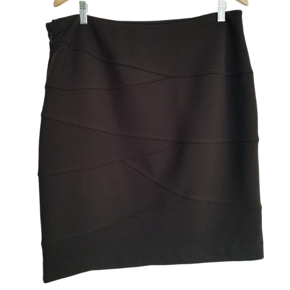 Adrienne Vittadini Pencil Skirt  Size 14 Dark Brown